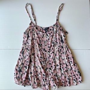 American Eagle floral flowy tank